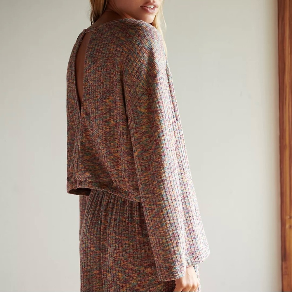 Daily Practice Anthropologie Sweater Womens Large Space Dyed Flouncy Pullover